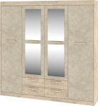 Riidekapp Meblocross Maximus MXS-06 peegliga, 4 ust, 4 sahtlit