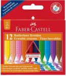 *Rasvakriidid Faber-Castell Grip kolmekandilised 12-v&auml;rvi, *Rasvakriidid Faber-Castell Grip kolmekandilised 12-v&auml;rvi
