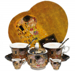 Eksklusiivne Gustav Klimti kohvikomplekt "Suudlus"