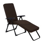 Aialamamistool Patio Modena Black Edition jalatoega, kokkupandav, reguleeritava seljatoega