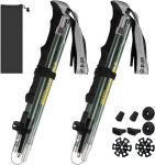 Zentiva matkakepid kepik&otilde;nniks naistele ja meestele, kokkupandavad matkakepid teleskoopilised 110&ndash;135 cm, &uuml;likerged alumiiniumist matkakepid, klambriga sulgur koos 4 paari kummipuhvritega