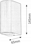 Rabalux Chile v&auml;lisseinavalgusti 2x35w, poleeritud alumiinium