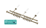 Metallist topelt Kardinapuu 320 cm 19 Mm kuldne antiik Monaco spinning ring