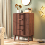 Moodne puidust 4 sahtliga kummut suure panipaigaga, 60x34x91cm, p&auml;hkli v&auml;rv, elutuppa, magamistuppa