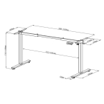 Elektriline lauajalg Home4You ERGO FIT &ndash; 1 mootor, h&otilde;behall, k&otilde;rgusreguleeritav