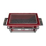 Keraamiline grill Kamado Bono Hibachi Evo Square Compact, punane