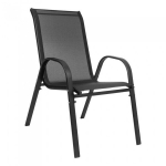 Must aiatool terasraamiga Textilene istmega terrassile 55x72x91 cm
