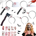 &Otilde;udne Halloweeni aksessuaaride komplekt peav&otilde;rud ja t&auml;toveeringud Halloween 35 tk.