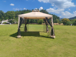 Terasest paviljon WR4041 3x3 m, liivakarva k&uuml;lgseinad, praktiline