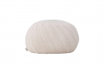 &Uuml;mmargune tumba pouf, Ted, 45 cm, kreemjas