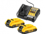 Dewalt Dcb1104d2 18v Xr 2x2ah laadimiskomplekt kiirlaadijaga