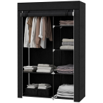 Riidest riidekapp 6 sektsiooniga 103x43x162,5 cm, must