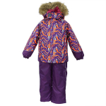 Huppa Laste talvekomplekt ENZI, purple pattern/ purple, 104