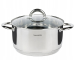 Roostevabast terasest pott 5l, 24cm, kaanega, induktsiooniks