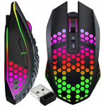 Rgb valgustusega juhtmevaba m&auml;nguhiir, 1600 Dpi, 8 nuppu