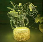 Led 3d lamp Unicorn Fairy Tale 16 v&auml;rvi - Premium