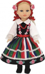 Nukk 38 cm rahvariides, r&auml;&auml;gib ja laulab leedu keeles