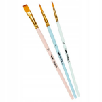 Komplektis 3 pastellpintslit Kidea v&auml;rvimiseks