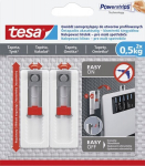 Tesa kleepuvad konksud profiiliga, 2 tk., 0,5 kg