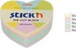 Stick'n kleeppaberid 64x67mm s&uuml;damed, 5 v&auml;rvi, 250 tk.