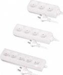 Aw-toolsi pikendusjuhe 3 klemmi, 3m, valge