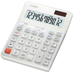 Casio De-12e-we lauakalkulaator, valge, 12 numbrit