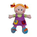 Pehme nukk lillas kleidis, 46 cm