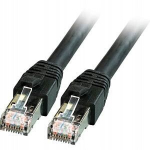 Patchcord Sf/utp Cat.5e 3m varjestatud must