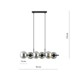 Ripplamp Rory 6 Grafit, must, 6 x E14