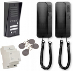 Intercom Cyfral Cosmo R2 kahele korterile, must Rfid lugejaga