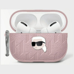 Etui Karl Lagerfeld Monogram Karl Head do AirPods 4 r&oacute;żowy
