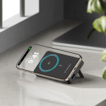 Akupank Wozinsky 10000mah aku koos alusega, 22,5 W Pd, Qi2 - must