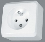 Schneider Prima valge &uuml;hekordne maandusega pistikupesa