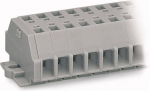 Kuue klemmi &uuml;hendusliist 2,5 mm&sup2;, kruvikinnitusega, hall