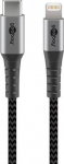 Goobay Lightning to Usb-a kaabel, metallist pistikud, h&otilde;be, 2m