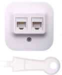 Legrand Forix 2x Rj45 Cat 5 arvuti pesa, valge, pindkinnitusega