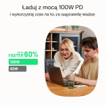 Greencell Powerflex 100w Usb-c kaabel, 30 cm, valge