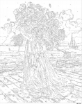 Numbritega maalimise komplekt 40x50 cm, Pojengid ja meri, Oh-art, ANG1045, 40x50 cm