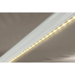 Elektriline kassett-markiis LED-valgustusega 3,50 x 3 m, pruunikashall/valge