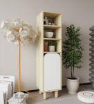 Seisev riiul Homitis Parma 1, safiir-tamm, valge uks, moodne