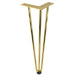 Hairpin-t&uuml;&uuml;pi m&ouml;&ouml;blijalg, kuldne l&auml;ikiv, k&otilde;rgus 41 cm, lauale, 3 varrast, 10 mm