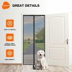 Screen door magnetiga s&auml;&auml;sev&otilde;rk 75x200 cm, must