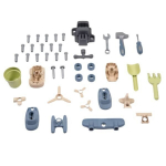 Laste m&auml;ngumaja t&ouml;&ouml;kojaga Smoby Life Nature Playhouse + Workshop, liivav&auml;rvi, 145x110x127 cm