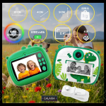Laste kiirkaamera Mini termoprinter ja 12 rulli