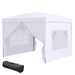 3 x 3 m paviljon koos 4 k&uuml;lgpaneeliga, akendega, UV-kaitsega peotelk, aiavarjualune transpordikotiga, teras, valge
