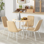 S&ouml;&ouml;gituba laud Homcom 80x76cm, helepruun/valge v&auml;rv