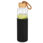 Veepudel klaasist silikoonkattega 500 ml must 24 cm Orion