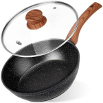 Prahipann graniidist klaasist kaanega GRANITICA WOOD 24 cm 22 l pruun Orion