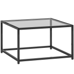 Diivanilaud, 68x68x39 cm, Must, Klaas ja Teras