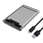 V&auml;lise k&otilde;vaketta adapter 2,5 tolli SSD korpus, SATA USB 3.1-sse, l&auml;bipaistev must